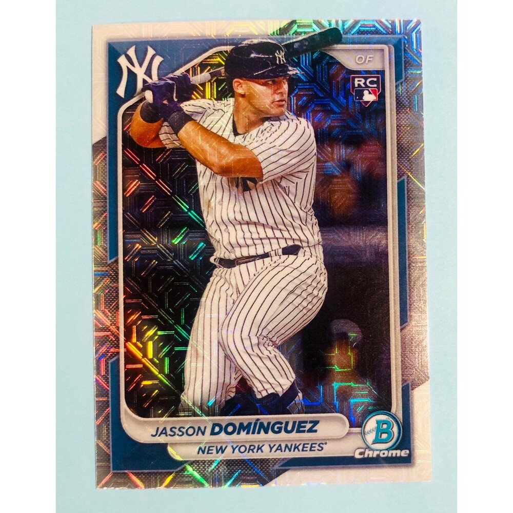 Jasson Dominguez 2024 RC Bowman Chrome Mojo Refractor #17 New York Yankees